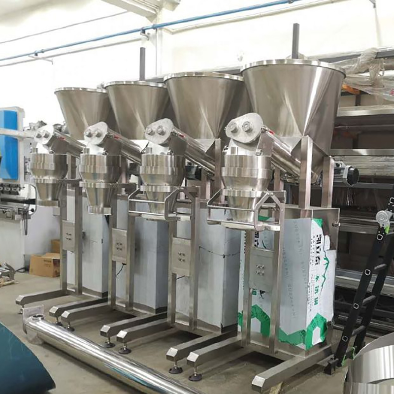 DJ-1C1 semi automatic 10kg flour powder filling machine delivery to Brazil1 3