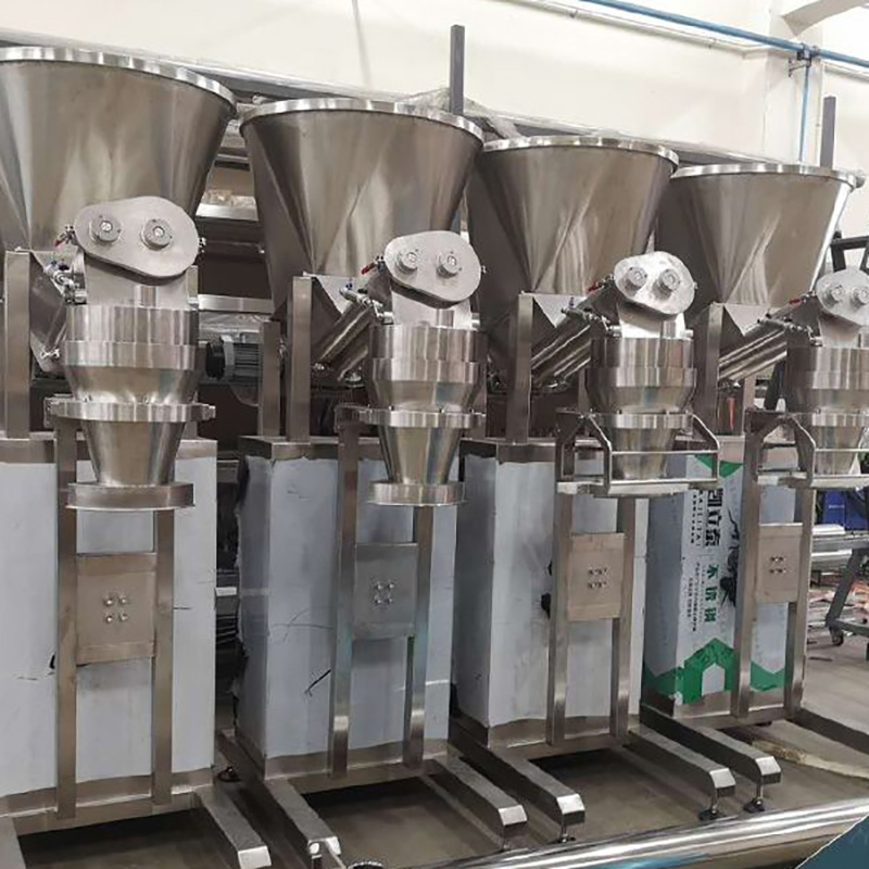 DJ-1C1 semi automatic 10kg flour powder filling machine delivery to Brazil1 2