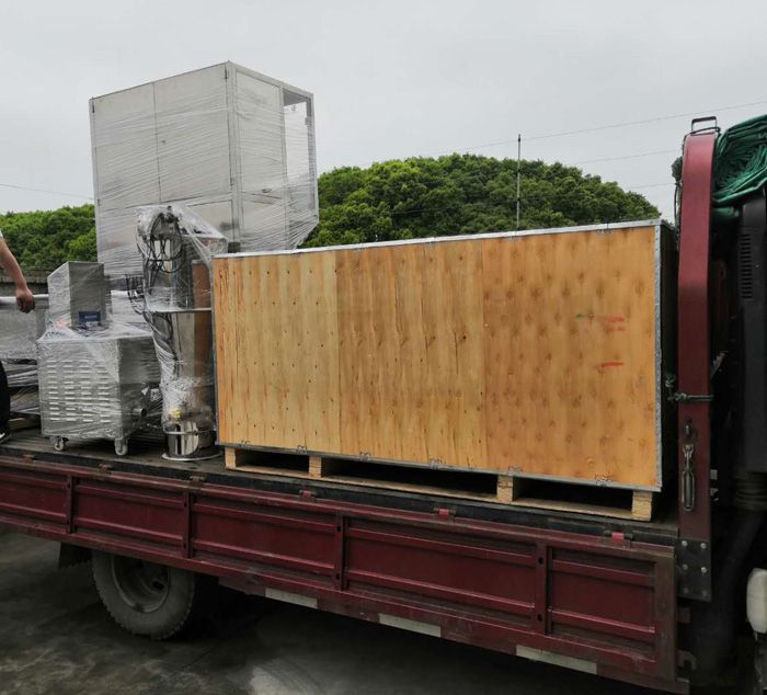 DJ-Z3 semi automatic 50g 1000g grain packing machine delivery to Argentina1 8