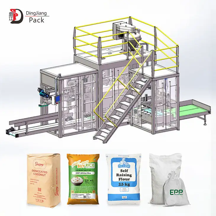 Ligne d'emballage de poudre de 25 kg pour sac