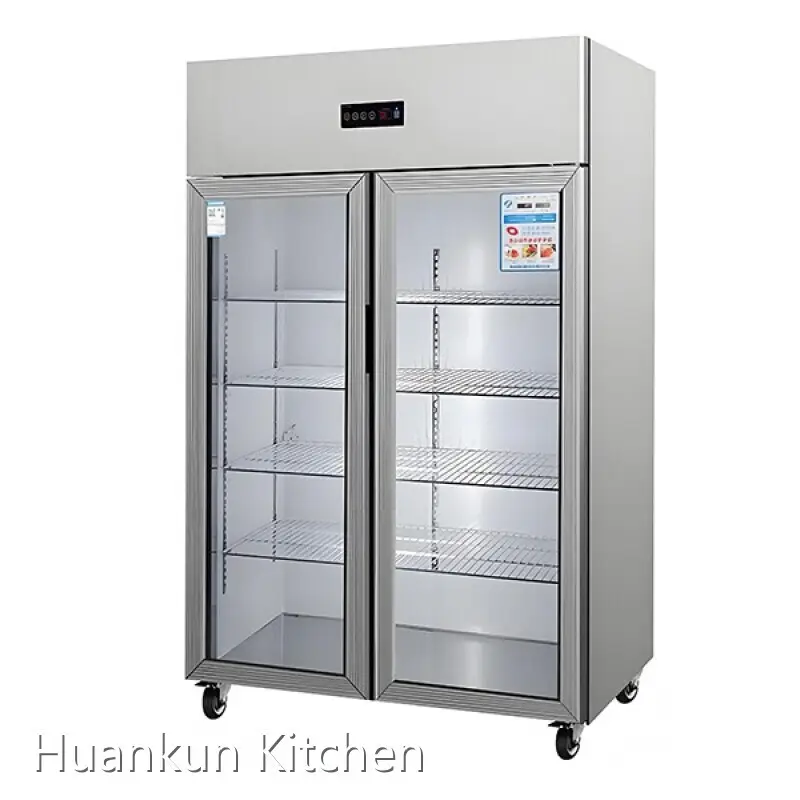 Double Door Display Fridge for Sale by Huankun Kitchen 1