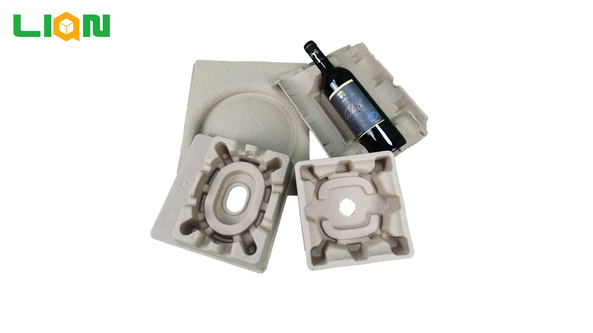 Customized Sustainable Molded Pulp Packaging For Molded Pulp Wine Shipper Manufacturers 1