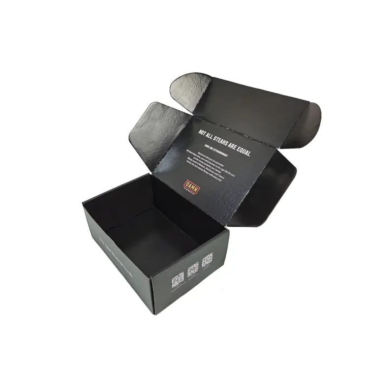 Black Custom Corrugated Paper CMYK Printing  paper box for Small Lipstick Cosmetics Gift Packaging box 1