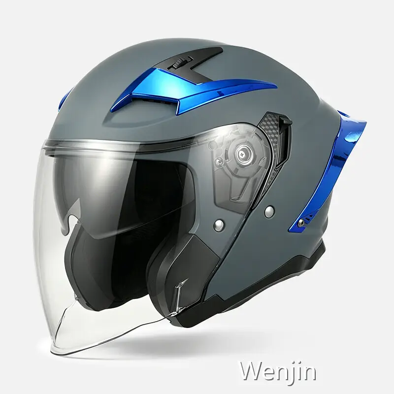 Wenjin White Open Face Motorcycle Helmet Manufacturer 1