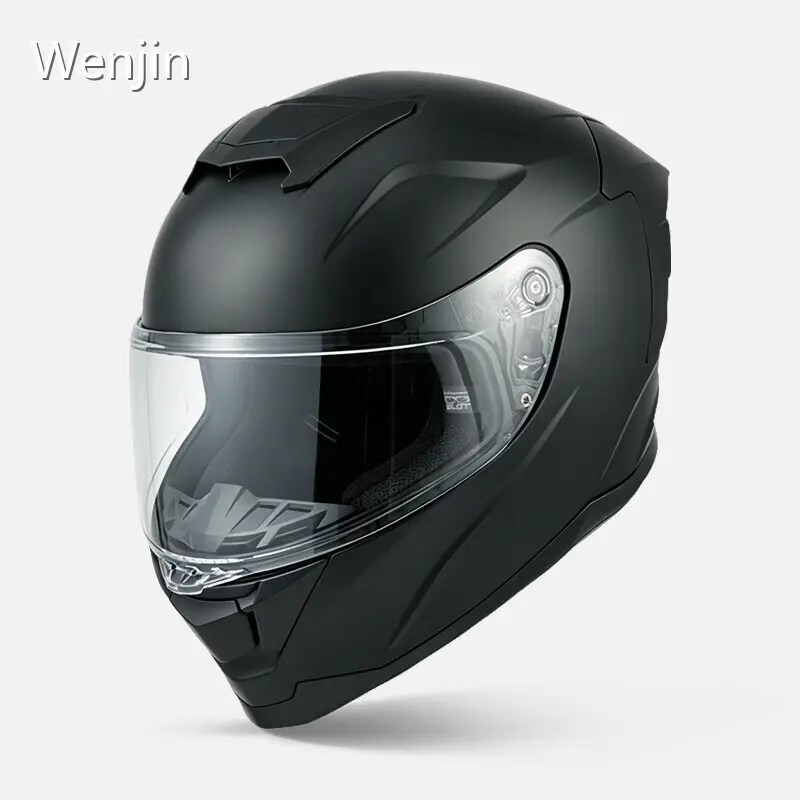 Full Face White Motorcycle Helmet by Wenjin 1