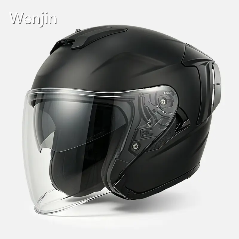 Dual Visor Open Face Helmet by Wenjin 1