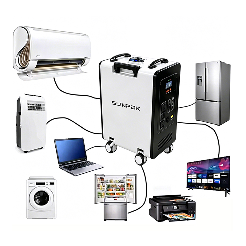 Stations d'alimentation portables SUNPOK 3 kW (3 kWh) et 5 kW (5 kWh) LiFePO4 3