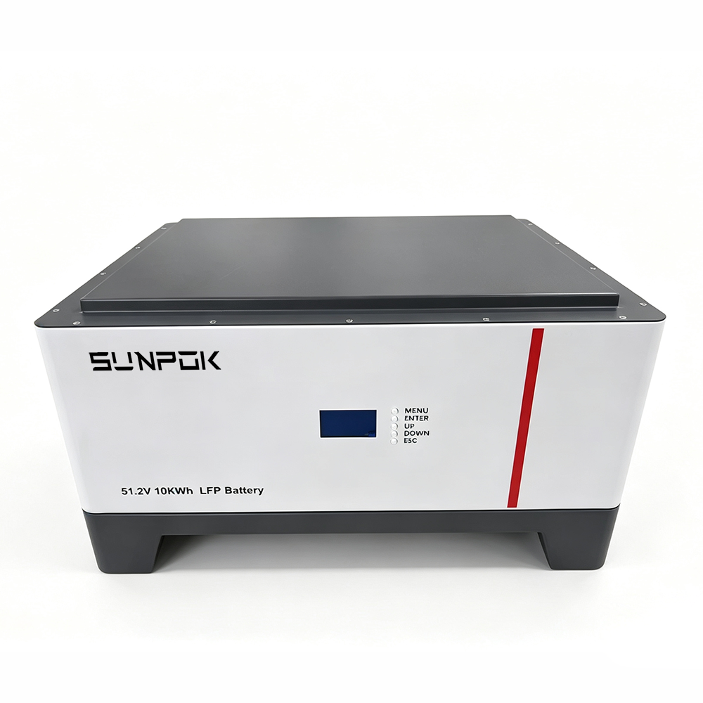 بطارية SUNPOK 51.2V 200Ah 10KWh قابلة للتكديس من نوع LiFePO4 4