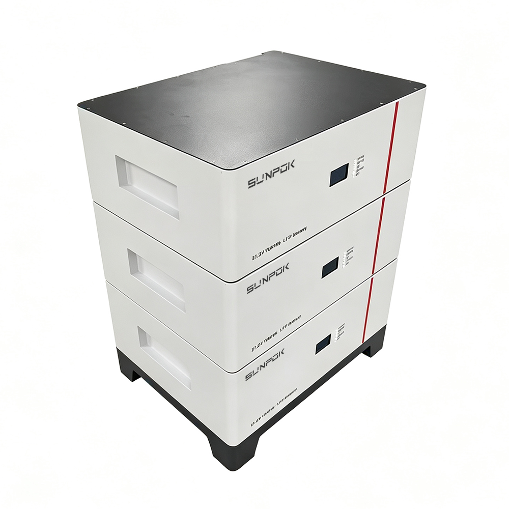 بطارية SUNPOK 51.2V 200Ah 10KWh قابلة للتكديس من نوع LiFePO4 2