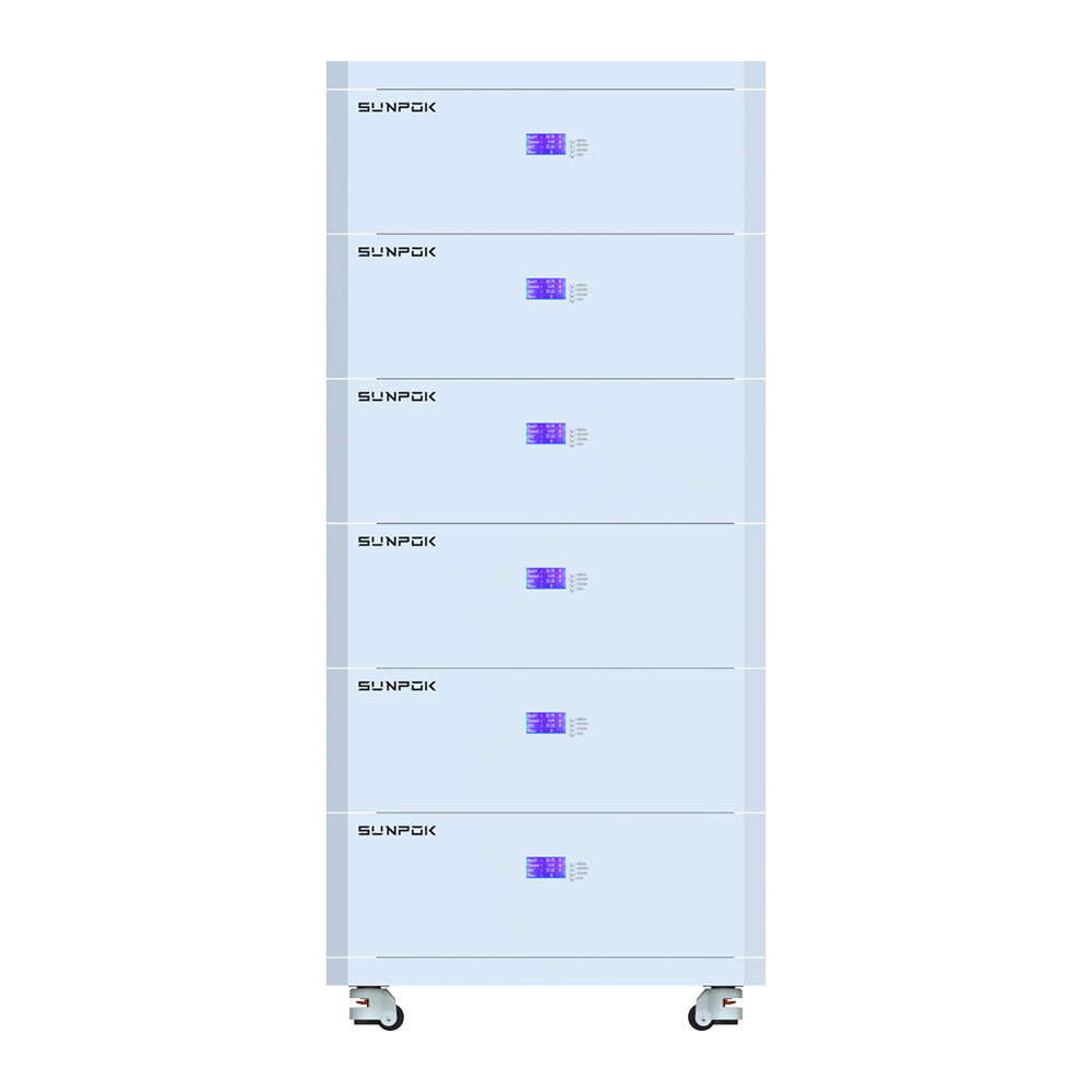 15kWh Stacked LiFePO4 Battery 51.2V 300Ah Home Storage 4