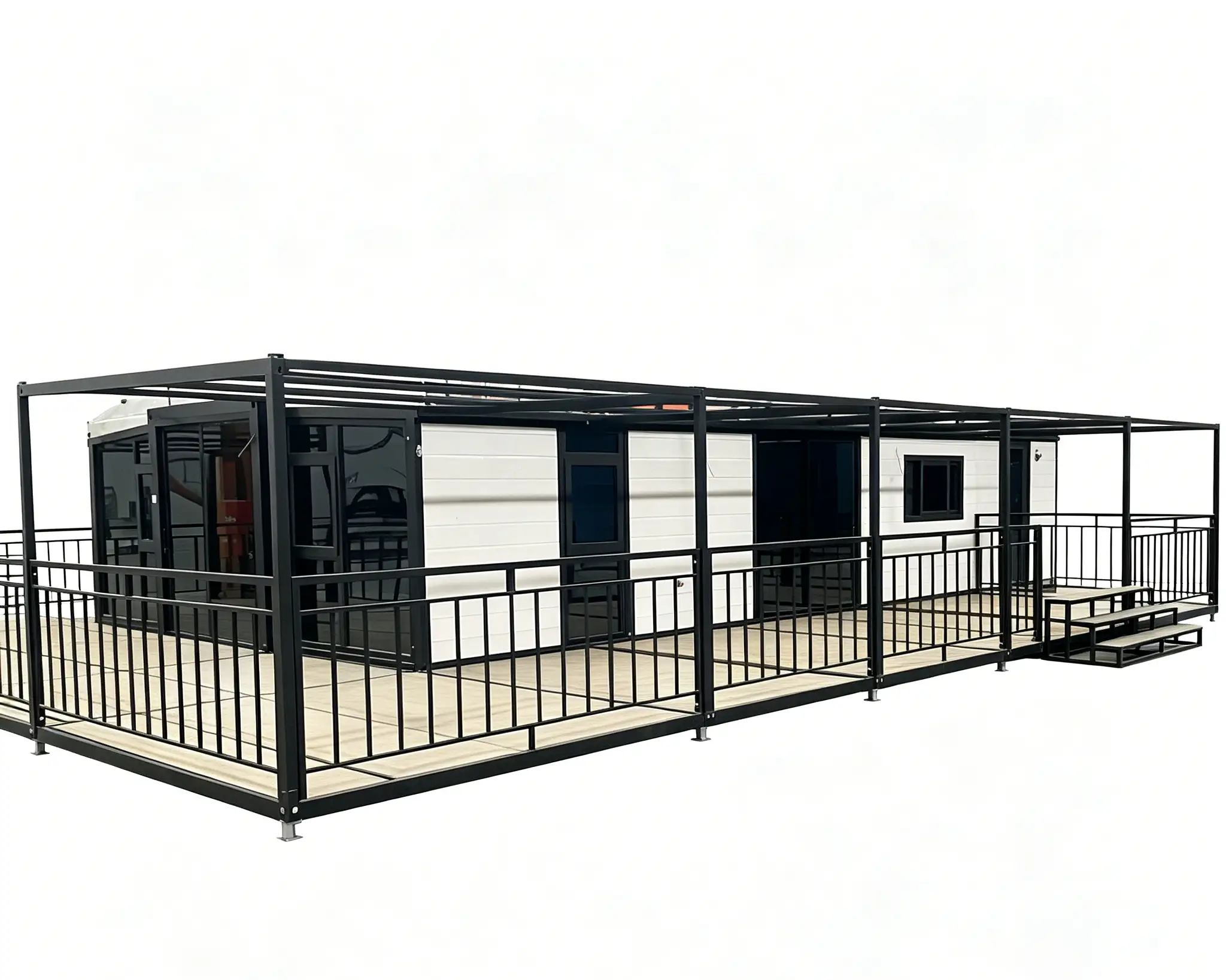 40ft Bi-Wing Expandable Container Home with Pavilion 1