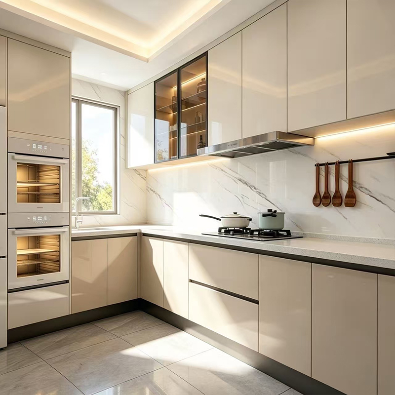 Custom MDF Kitchen Cabinets For Modern Homes YK-07 2