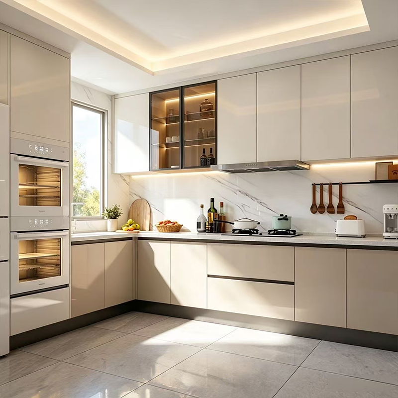 Custom MDF Kitchen Cabinets For Modern Homes YK-07 1