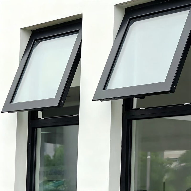 Système de fenêtre à auvent en aluminium résistant aux intempéries, à revêtement en poudre YW-02 3