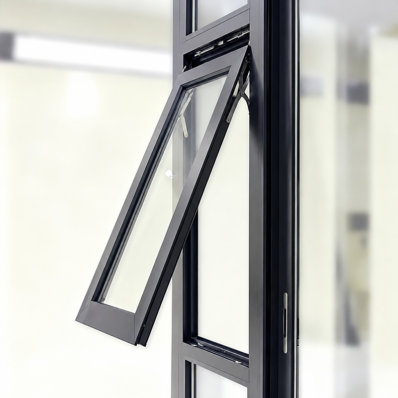 Système de fenêtre à auvent en aluminium résistant aux intempéries, à revêtement en poudre YW-02 2