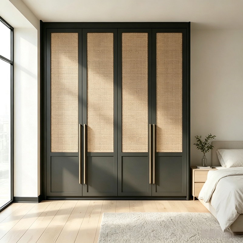 Rattan Cane Clothes Wardrobe Closet for Bedroom YW-11 1