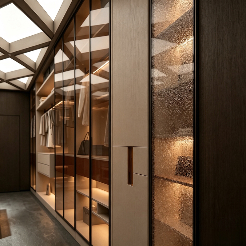 Custom Villa Resident Modern Almirah Walk In Wardrobe Closet 5