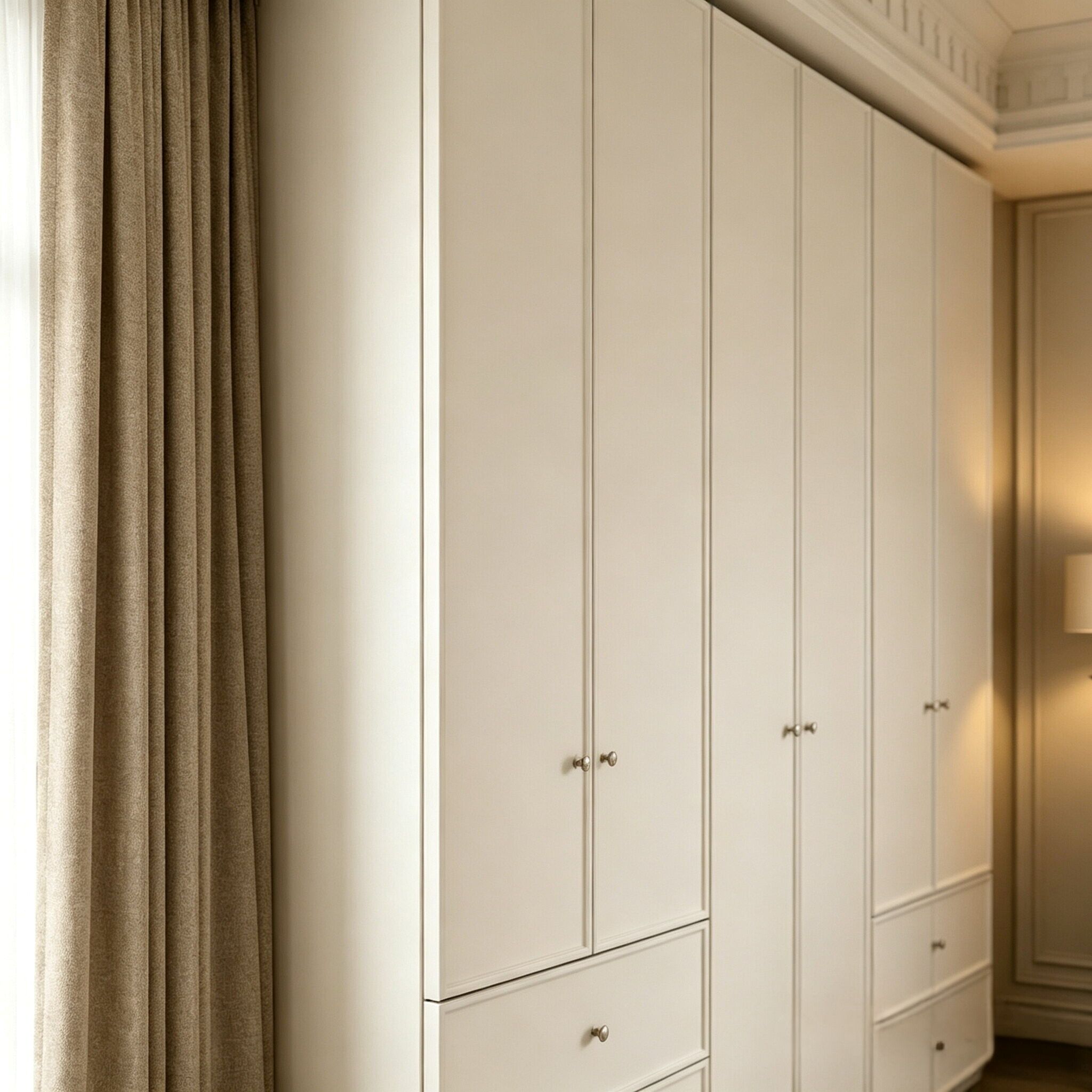 modern classic white lacquer wardrobe 