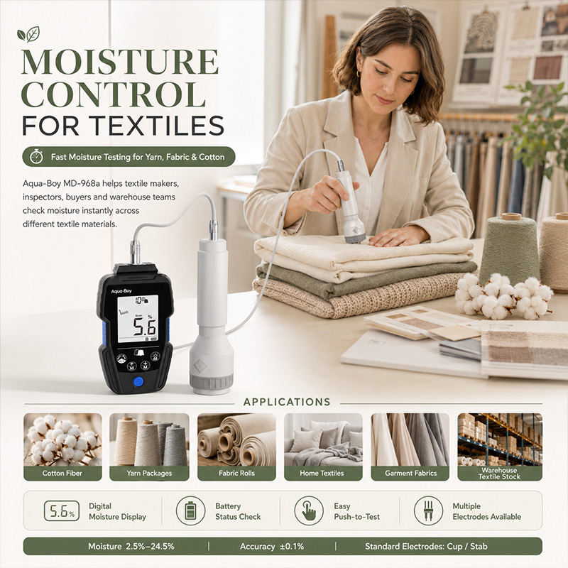Cloth Moisture Tester with Digital Display for Textile Industry 9