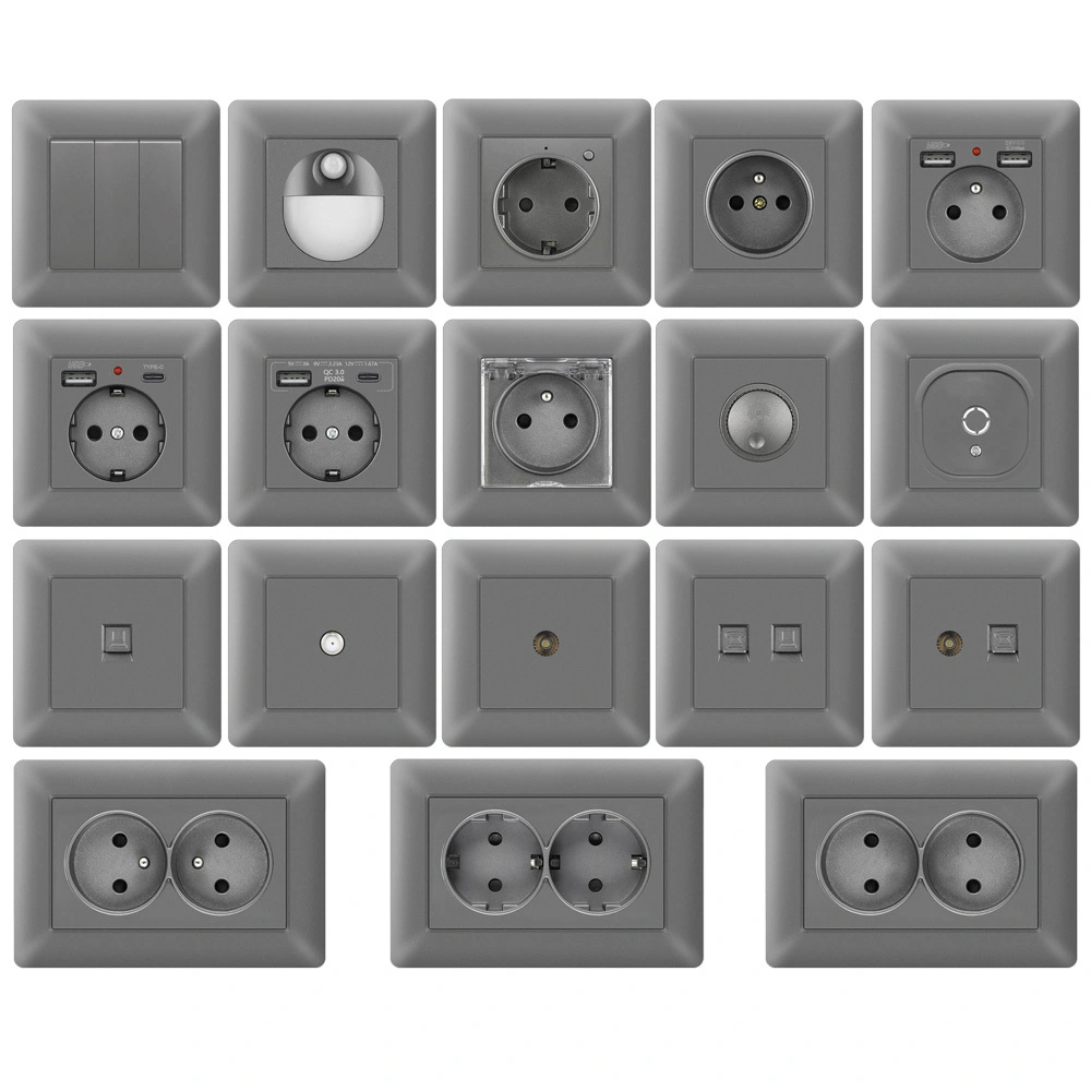 SF-K4 PC 16A 250V wall switch socket 1