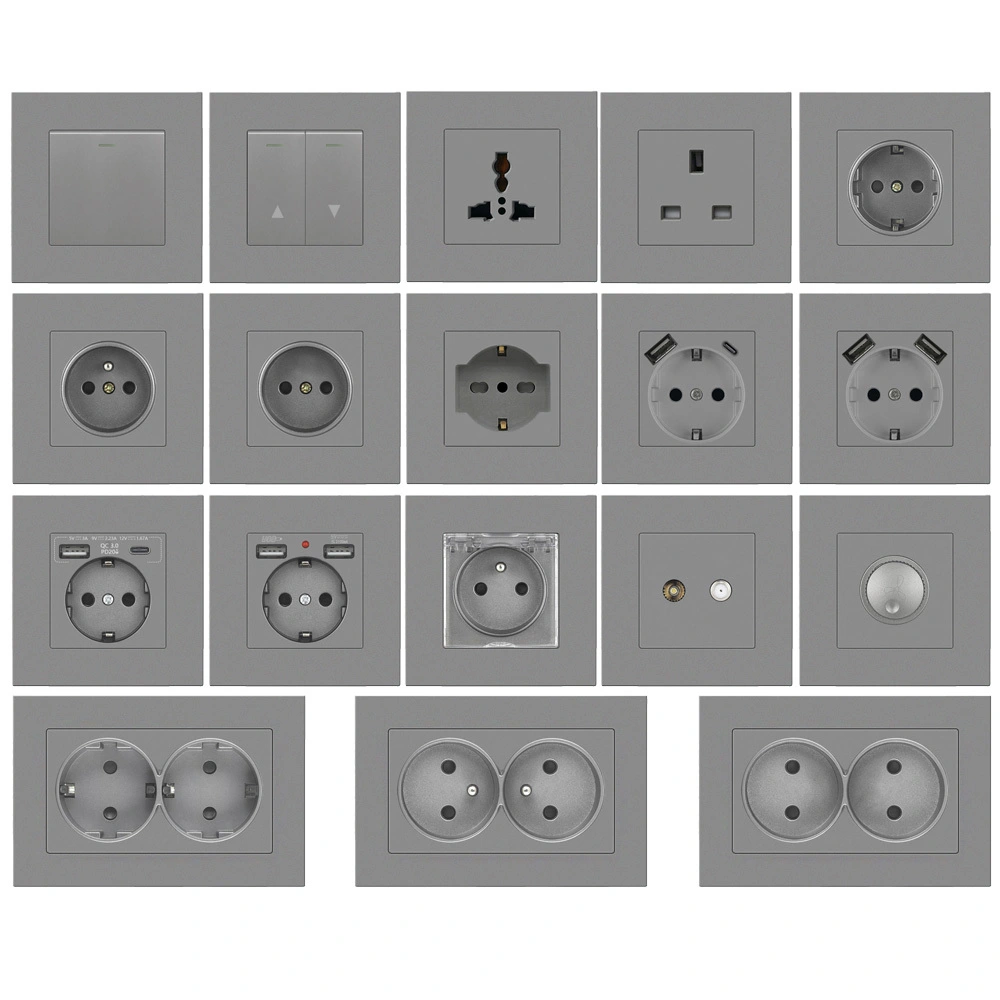 OB-Z4 PC 16A 250V wall switch socket 1