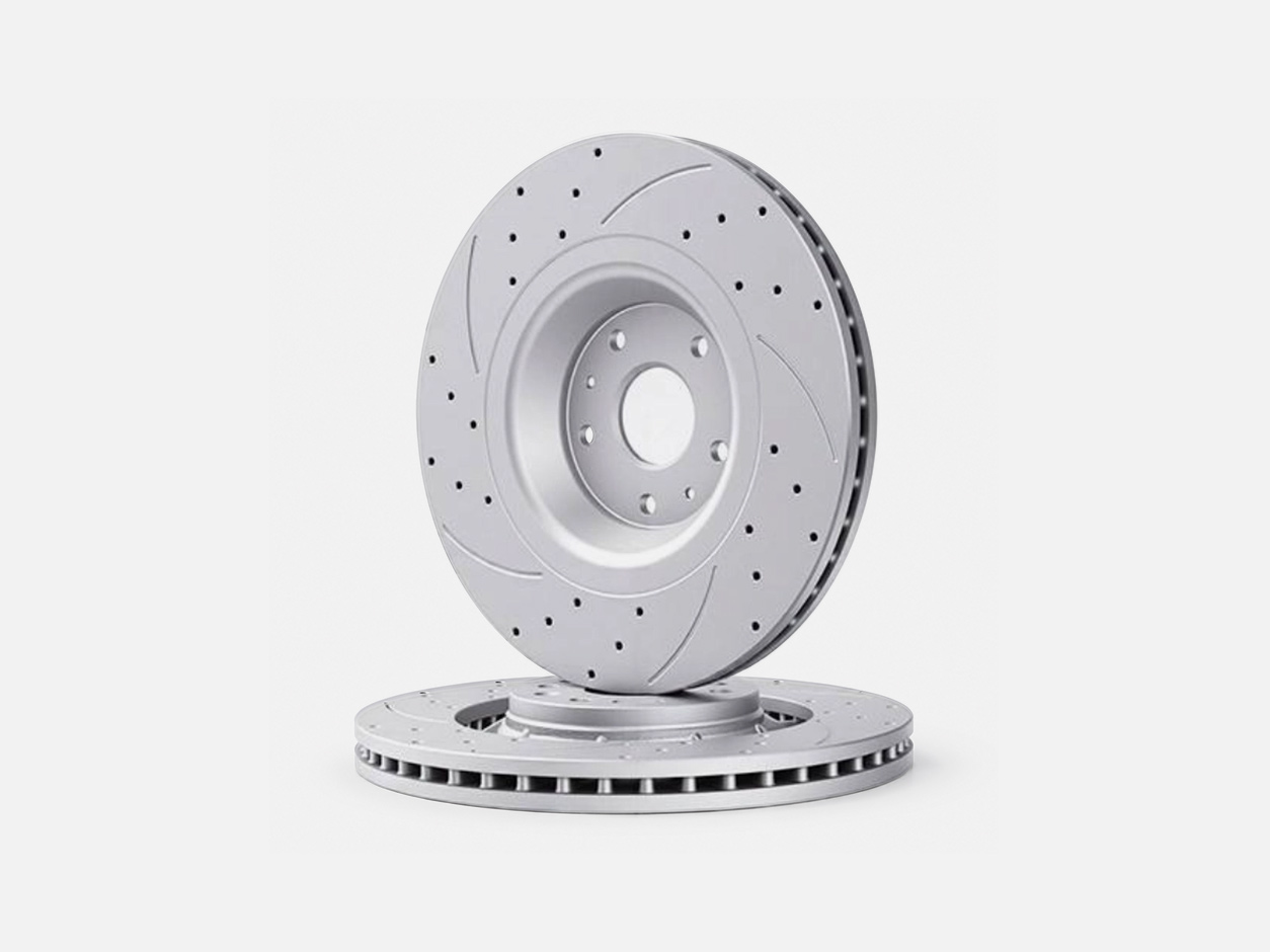 167 423 87 00 Drilled & Slotted Vented Rear Brake Discs For Mercedes-Benz 5