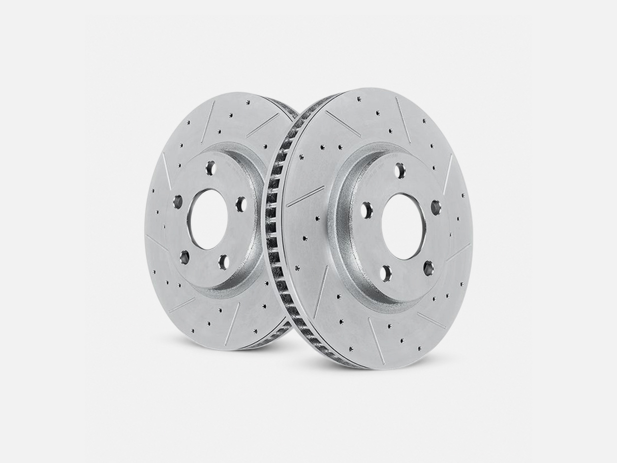 167 423 87 00 Drilled & Slotted Vented Rear Brake Discs For Mercedes-Benz 4