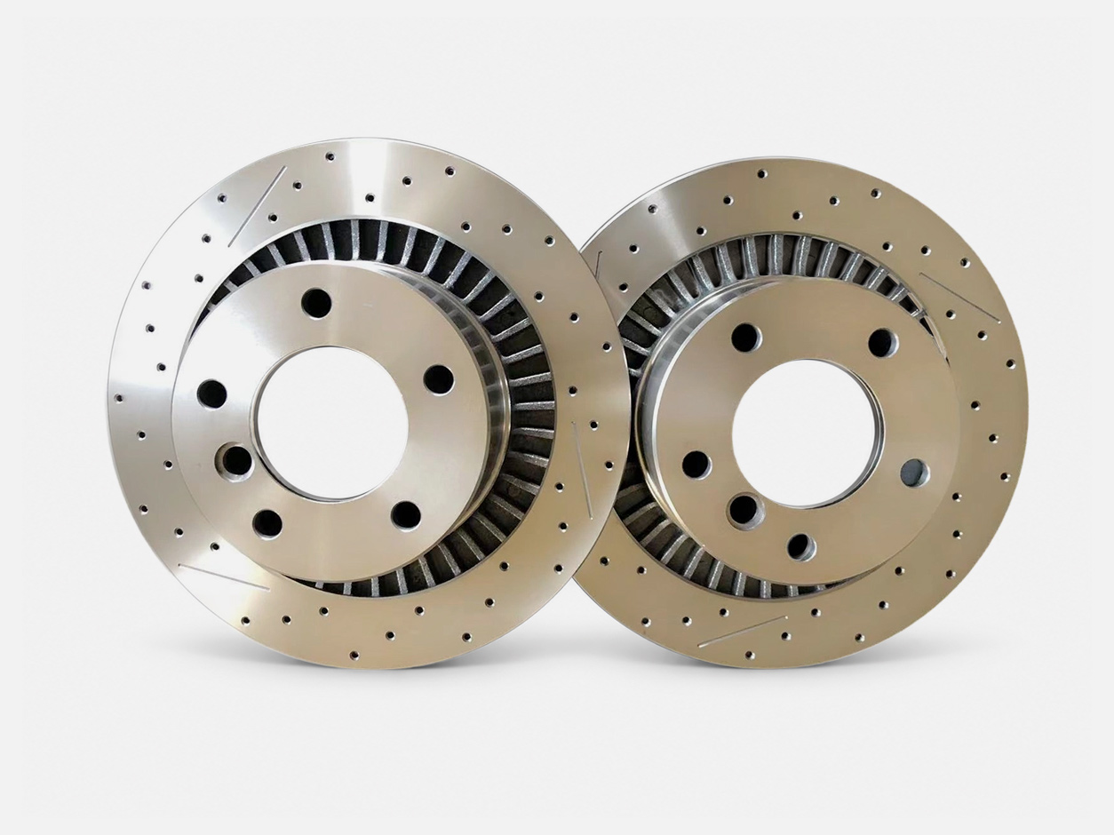 167 423 87 00 Drilled & Slotted Vented Rear Brake Discs For Mercedes-Benz 3