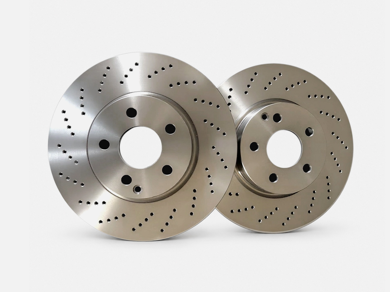 167 423 87 00 Drilled & Slotted Vented Rear Brake Discs For Mercedes-Benz 1
