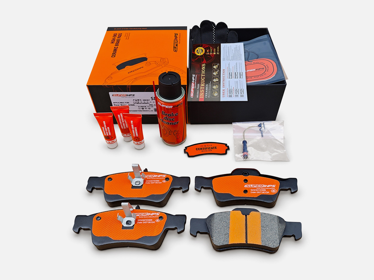 D986 Q7 Copper-Blended Ceramic Rear Brake Pads For Mercedes-Benz 2
