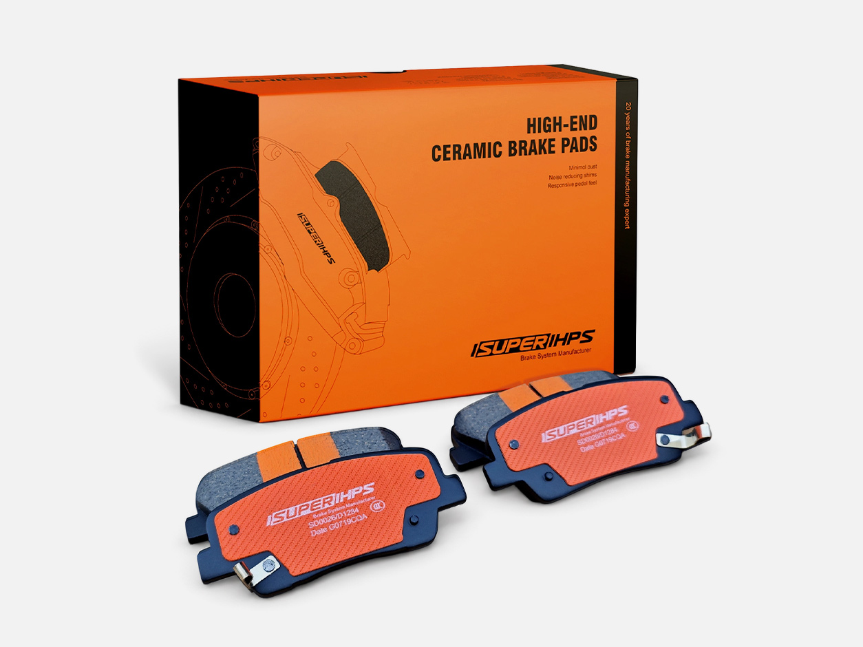 D1284 Q7 Copper-Blended Ceramic Rear Brake Pads For Hyundai Kia 4