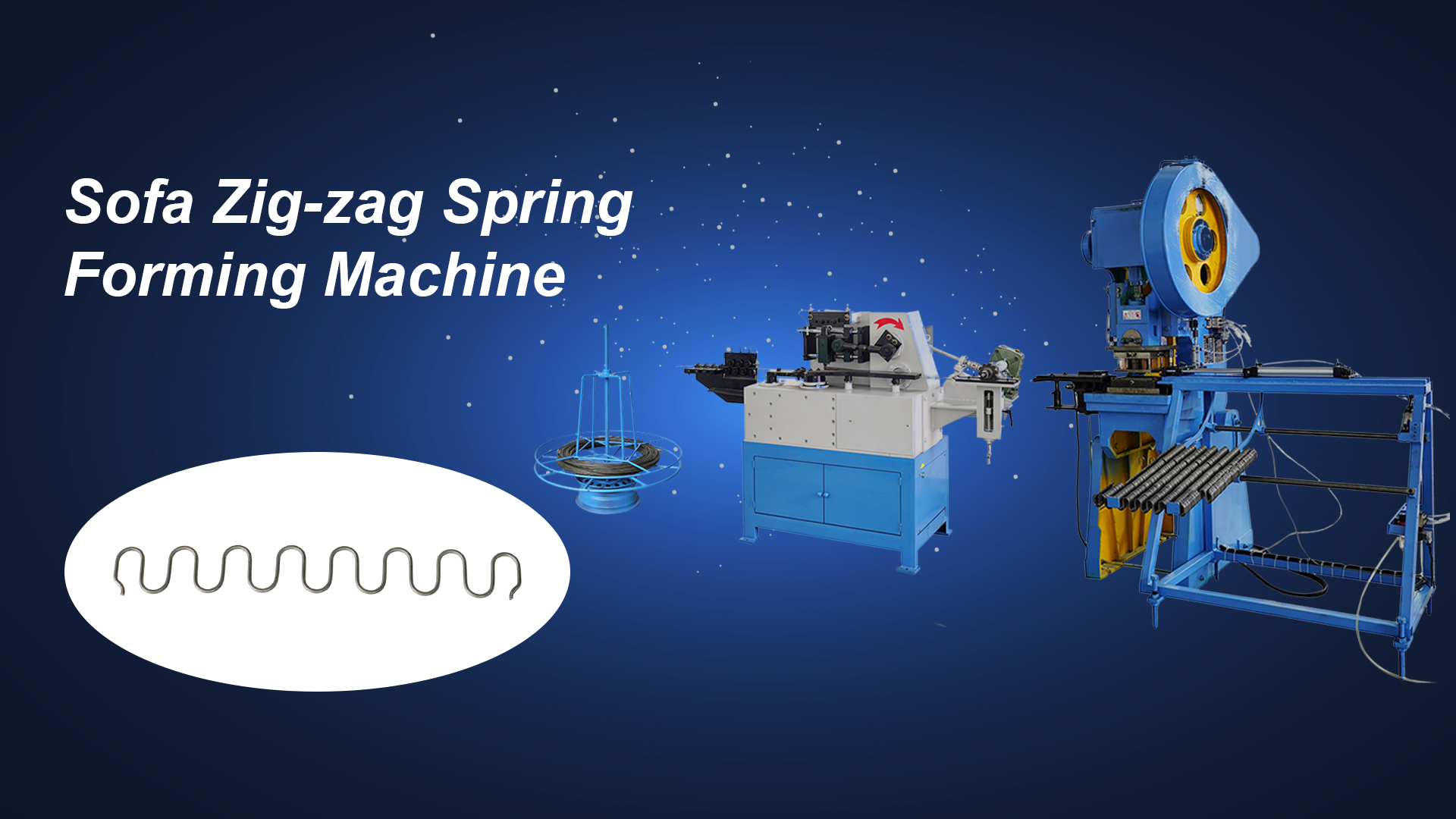 Macchina completamente automatica per la formatura di molle a zig-zag per divani 1