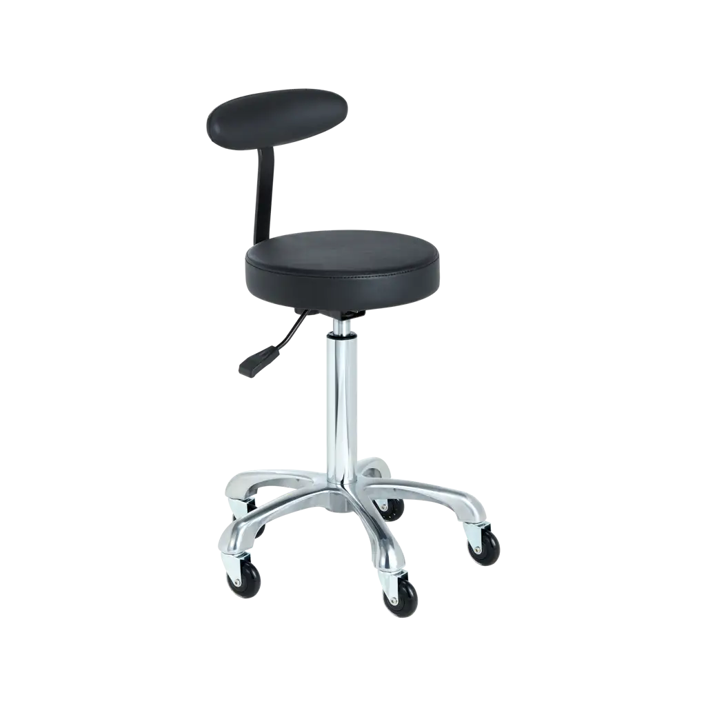 Round Salon Stool with Backrest OEM Customization for Professional Beauty and Salons 1