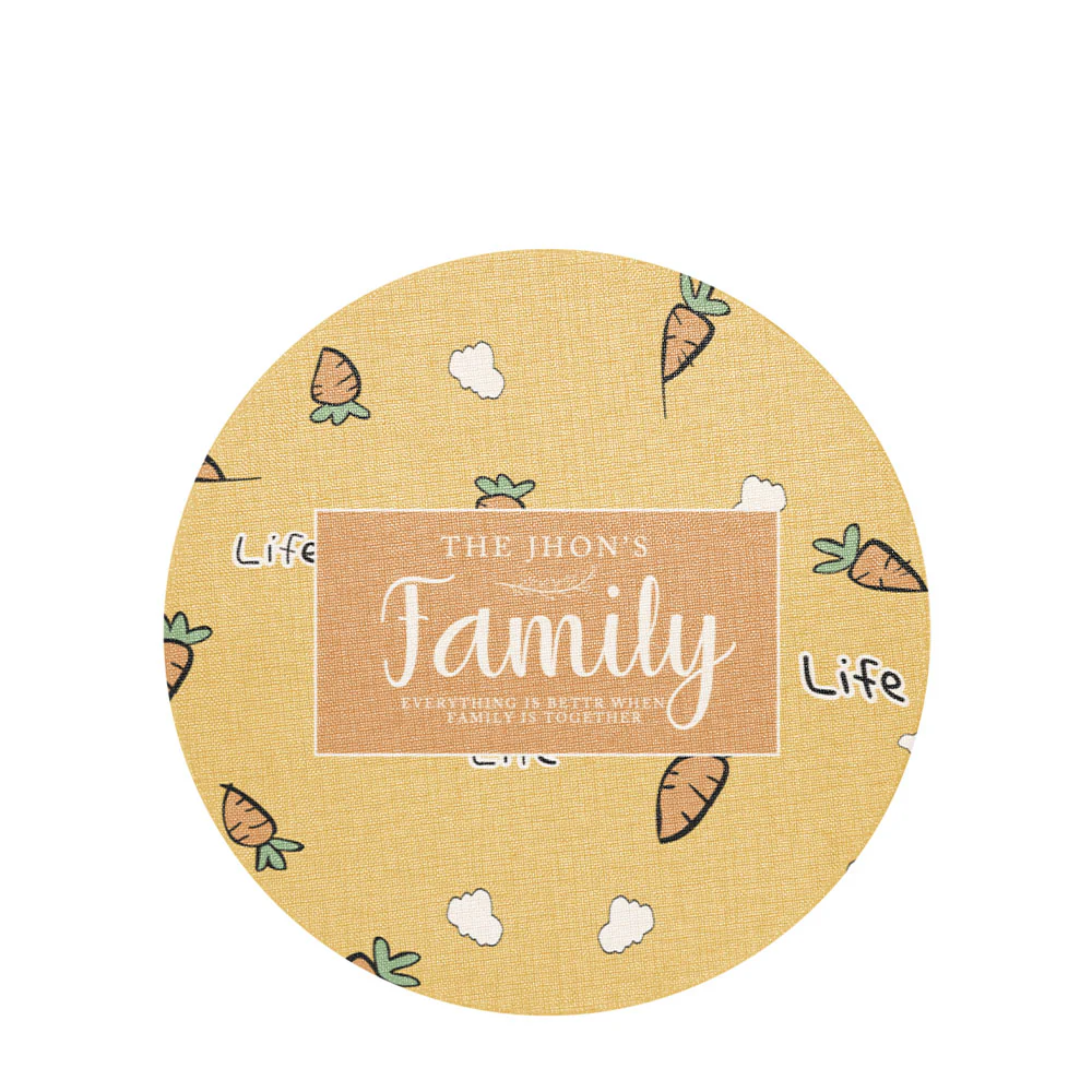 Linen Sublimation Placemats-Round-Dia 38cm-Dual Layers-Sewed Egde 5