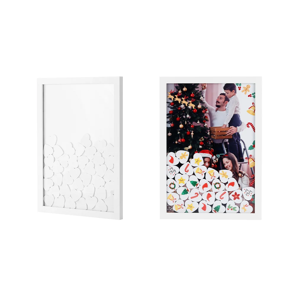 Wooden Guest Frame with heart blocks for Signature 5