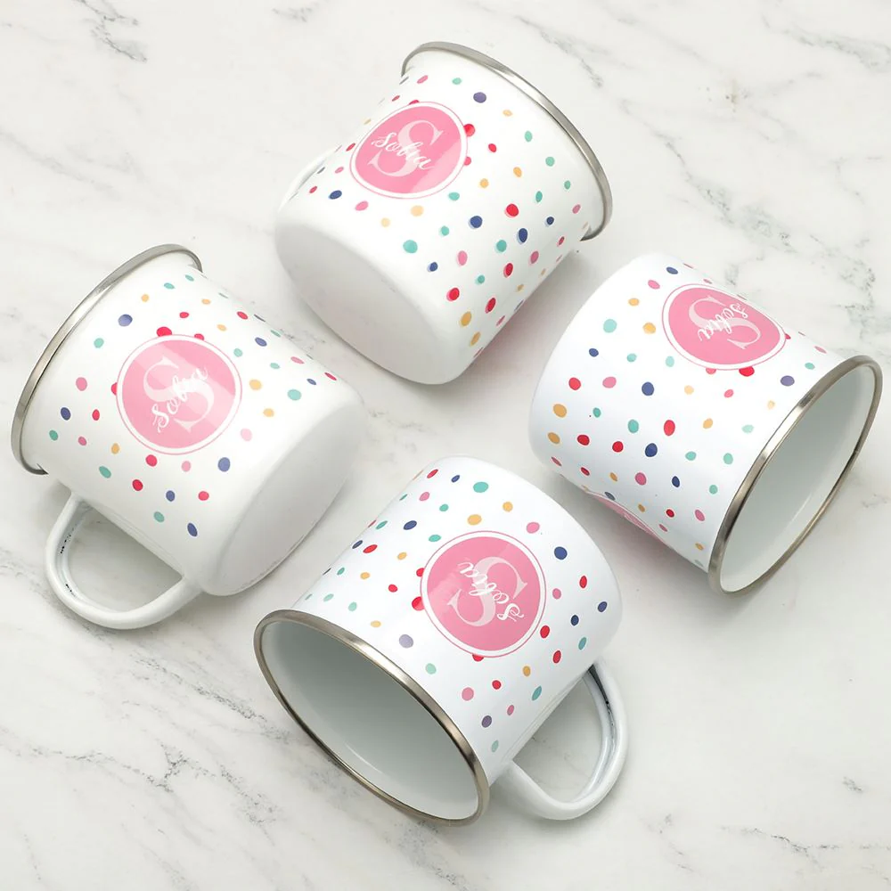 12oz Sublimation Enamel Mug -Silver Rim 7