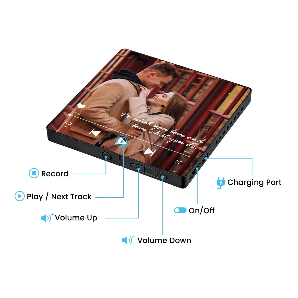 Sublimation Music Fridge Magnet with Aluminium Insert-Bluetooth/Recordable Version - 10*10*1cm 8