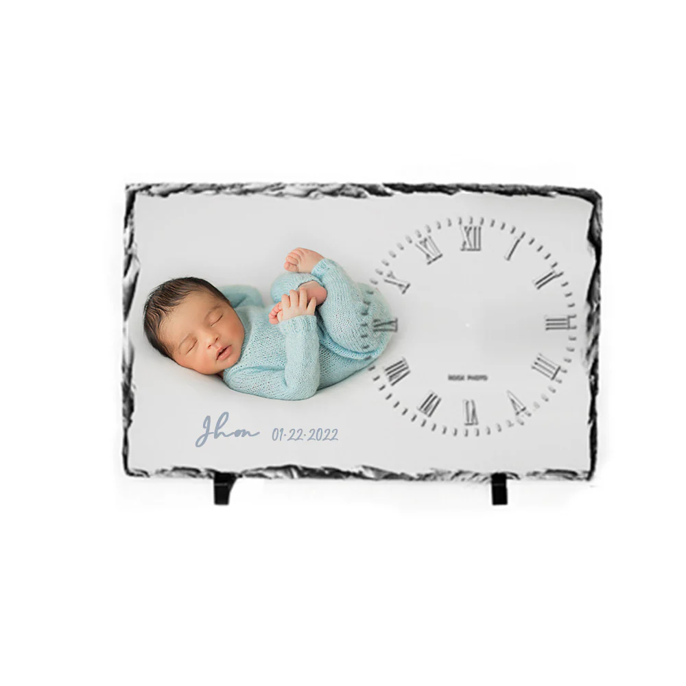 Sublimation Photo Slate Clock (25x40cm)-Glossy/Matt Finish 3