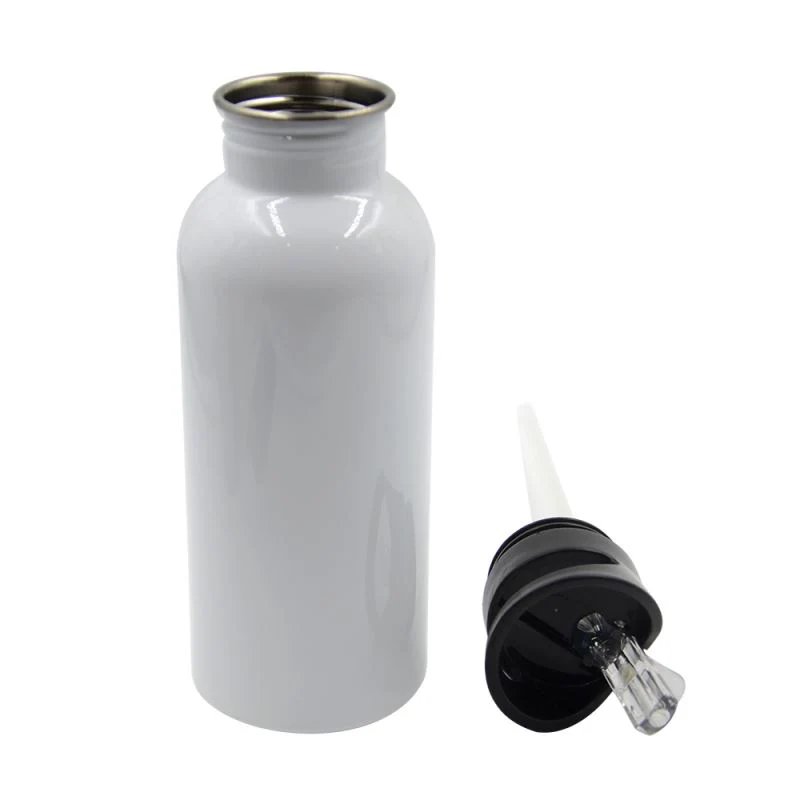 600ml Sublimation Tumbler Blanks Stainless Steel Water Bottle - Silver/White 5
