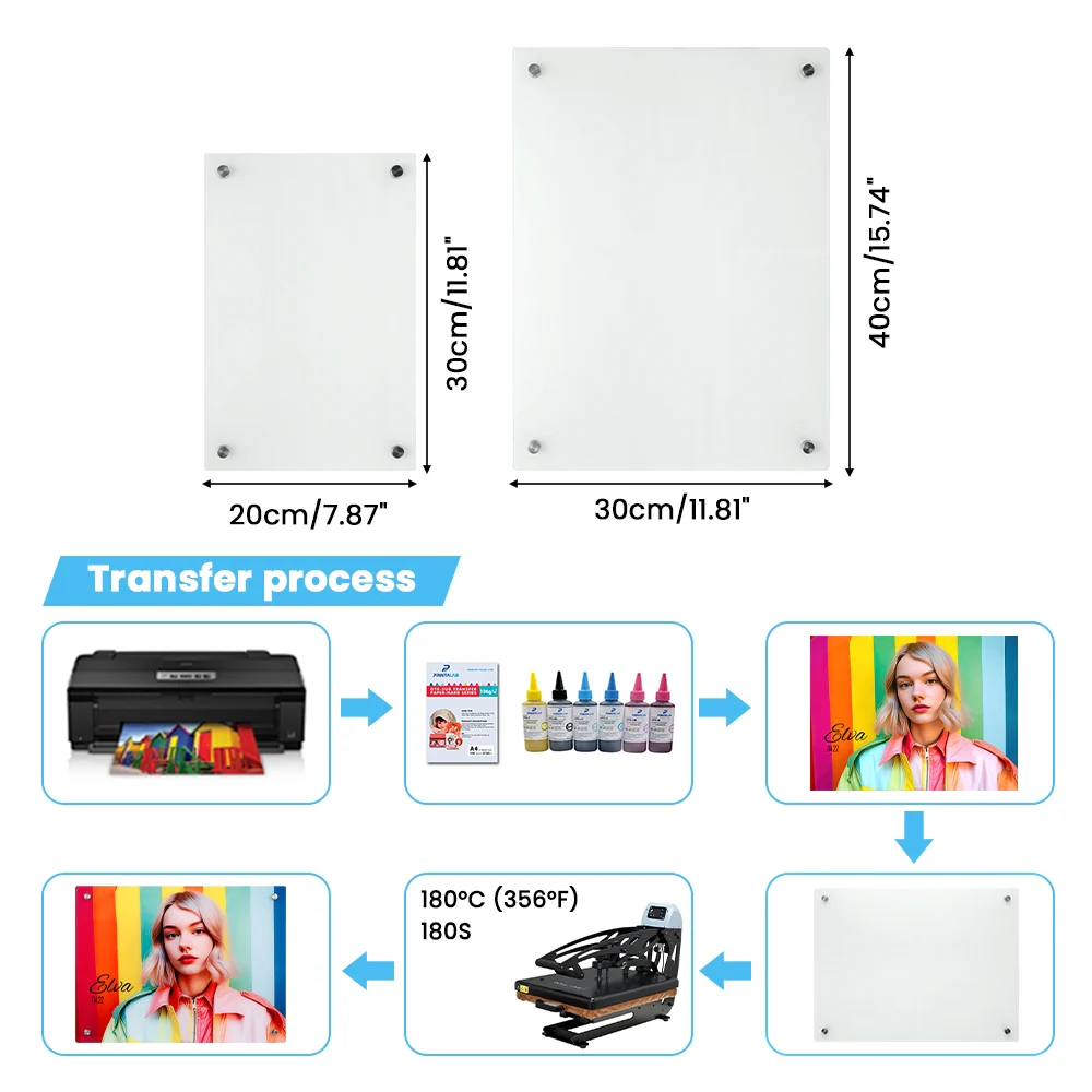2mm Sublimation Glass Photo Prints Blanks Custom Photo Panel for Wall Art & Sign-20*30cm/30*40cm 6
