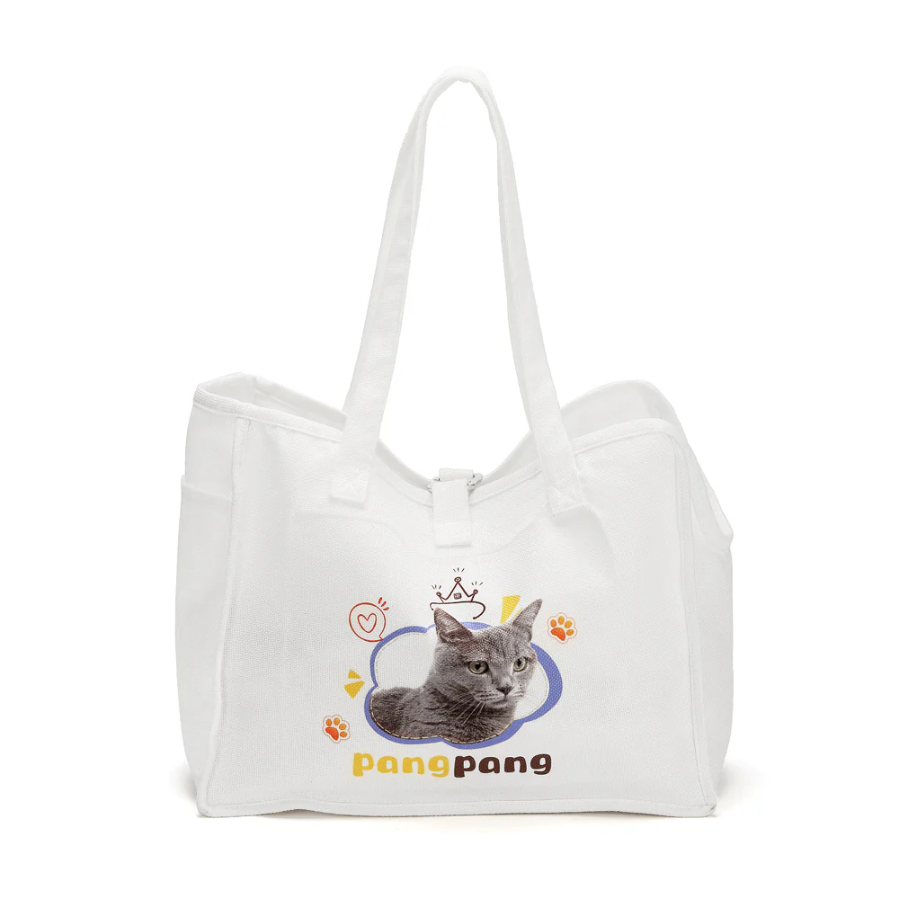 White Linen Sublimation PET Carrier Bag-38x19x30cm 3