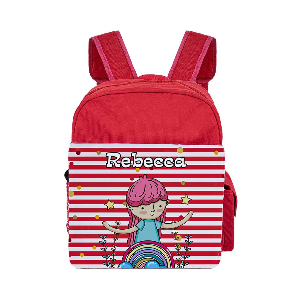 Sublimation Backpack for Kids-Red/Blue/Pink/Black/Hot Pink 4