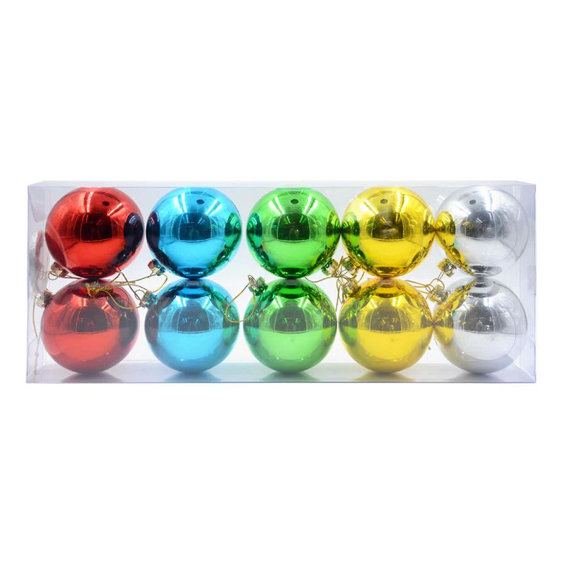 Electroplated Assorted Christmas Ball Sublimation Blanks-With PVC Gift Box(Dia 8CM) 4