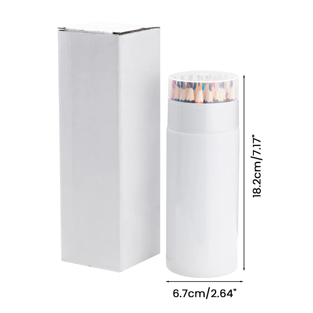 Custom Aluminum Sublimation Pencil Holder Colored Pencil Set - 48 Colors - Pen Length 17.5cm 10