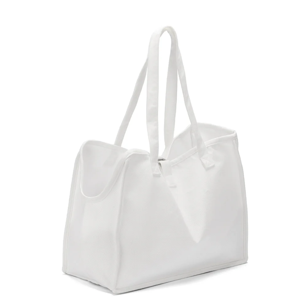 White Linen Sublimation PET Carrier Bag-38x19x30cm 6
