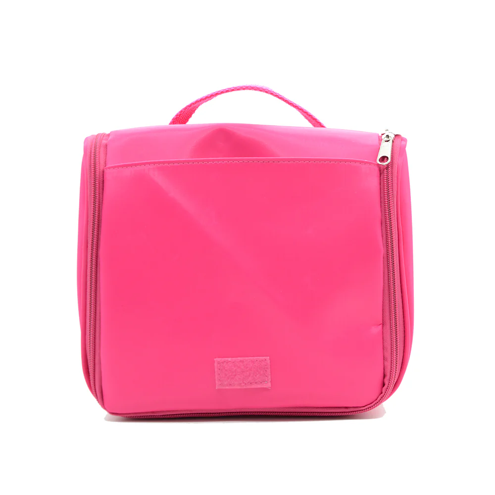 Lady's Sublimation Wash Bag-Black/Pink 7