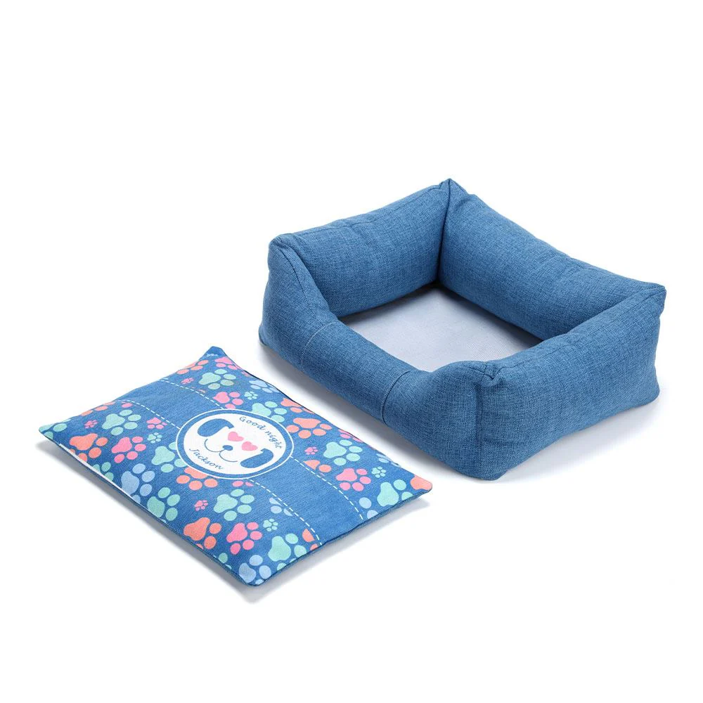 Blue Linen Sublimation Pet Bumper Cover-S/M/L Size 3