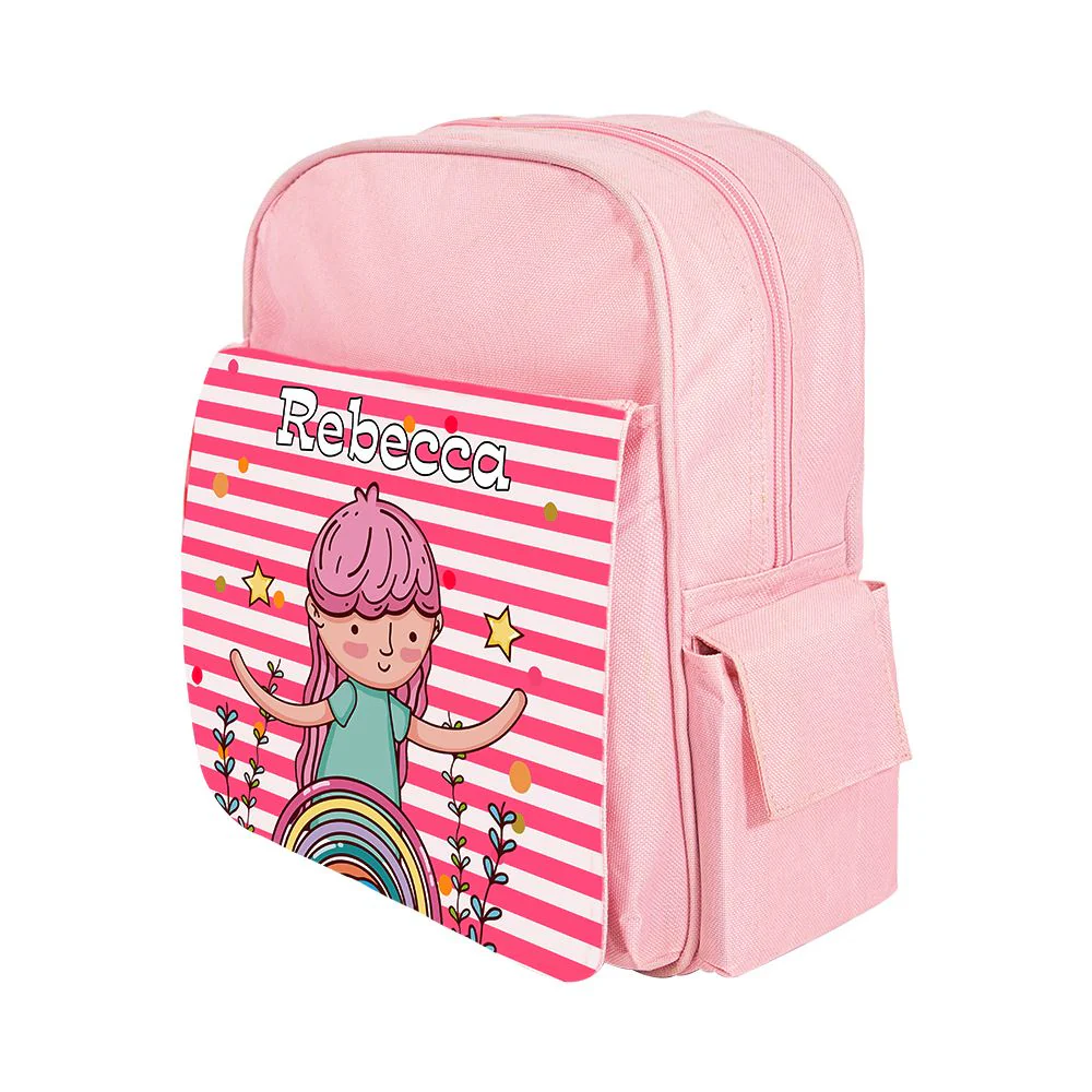 Sublimation Backpack for Kids-Red/Blue/Pink/Black/Hot Pink 13