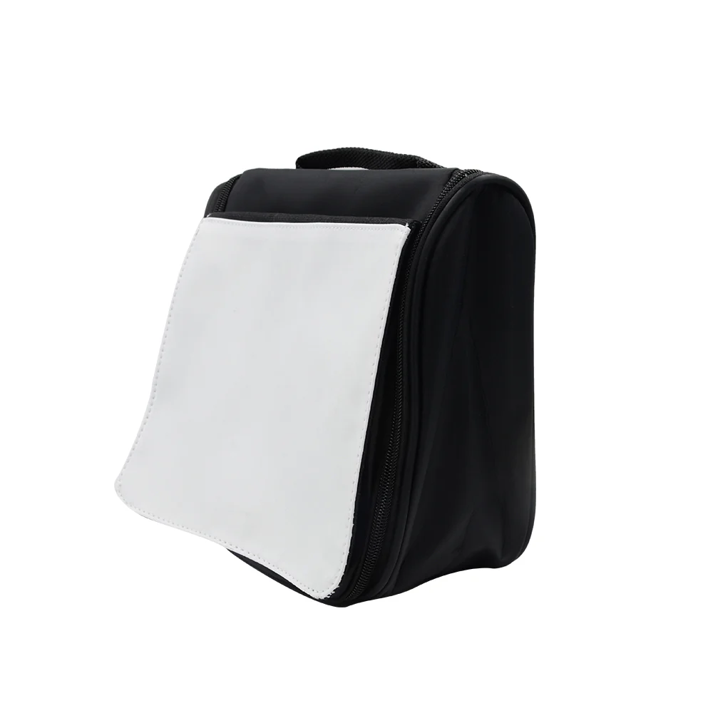 Lady's Sublimation Wash Bag-Black/Pink 10