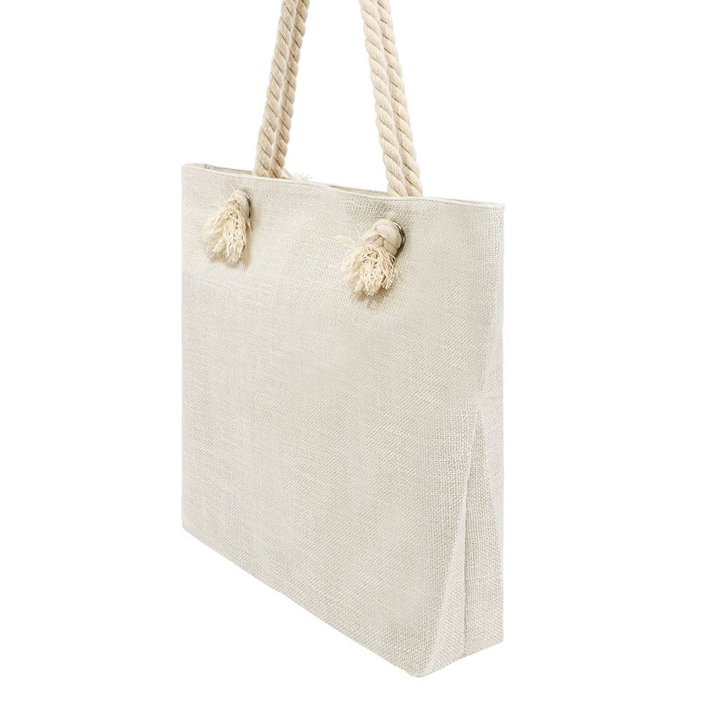 Burlap Sublimation Tote Bag Blanks Beach Bag-50*44CM 6